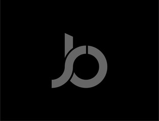 Abstract jb letter logo design
