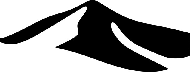 Fototapeta premium Hill Curve Silhouette Vector Minimal Outdoor Element