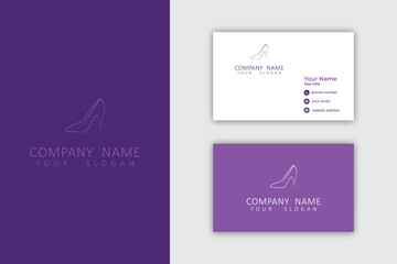 Elegant high heel shoe logo design for fashion brand identity.