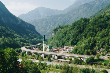 Alpe Adria Cycle Path in Dogna Italy