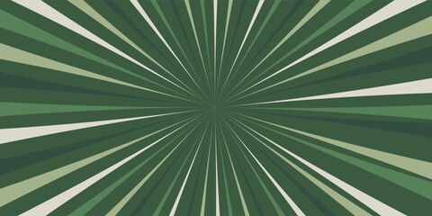 Fototapeta premium Abstract Green Radial Burst Background with Light Streaks.