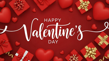 Naklejka premium Happy valentine's day