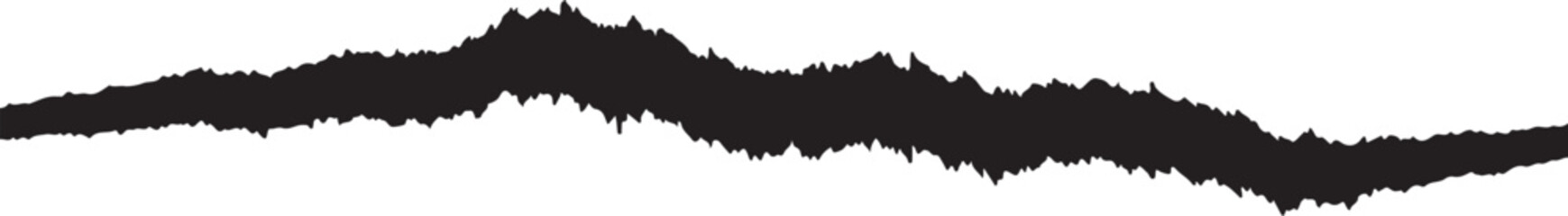 Abstract Sound Wave Silhouette - Audio Visualiser Graphic