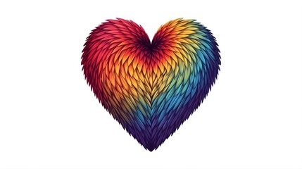 A paint heart isolated on white symbol love and Valentine celebration