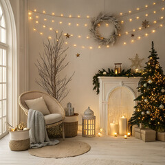 Neutral Festive Background with Elegant Warm Glow