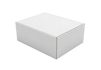 Fototapeta premium A white box isolated on transparent background