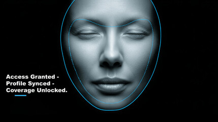 Facial recognition technology in minimalist design for secure access systems