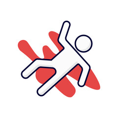 Obraz premium Crime scene or a person who has been killed or injured. 