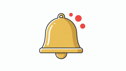 Notification bell ringing with red dots