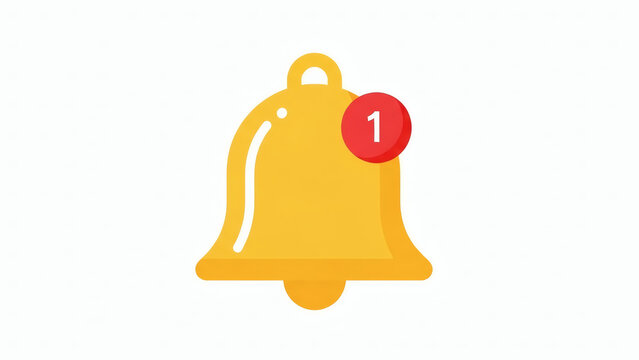 Notification bell with one alert