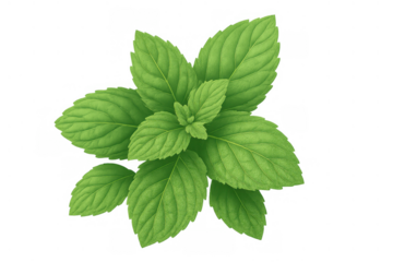 Fresh green mint plant with vibrant leaves, providing a natural herb for cooking, cooling drinks, and healthy remedies
