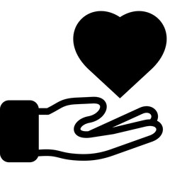 give love heart glyph icon