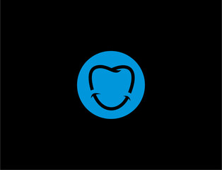 Dental care logo on black background