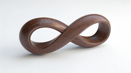 Wooden Infinity Symbol Representing Cycle and Continuity