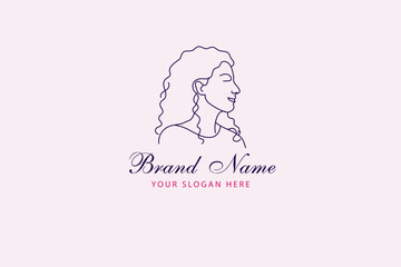 vector illustration of a girl with pink hair