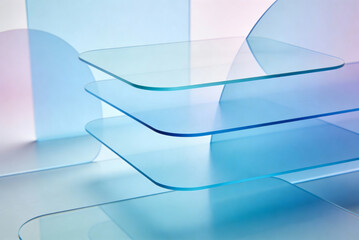 abstract blue background with arrows