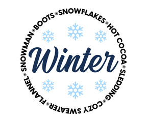 Fototapeta premium Winter Christmas Typography T-Shirt Design | Cute Holiday Quote Tee for Family, Friends, and Santa Squad | Festive Gift Idea