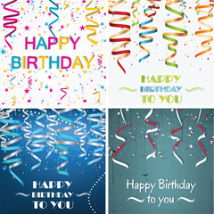 Colorful Birthday Streamer Set