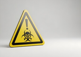 biohazard warning sign, Caution Hazard Sign Isolated with Copy Space
