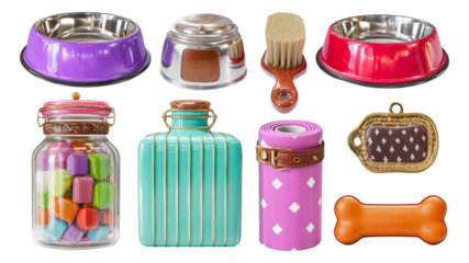 Premium Petcare Accessories Collection with Glossy Finish and 3D Design