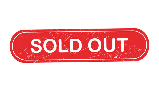sold out rubber stamp vector illustration
