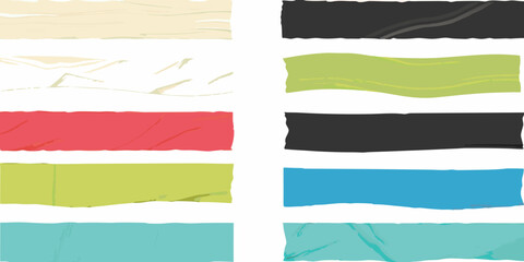 Obraz premium Colorful ripped paper strips arranged in a grid pattern showcasing various hues