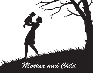 silhouette of a boy and a girl