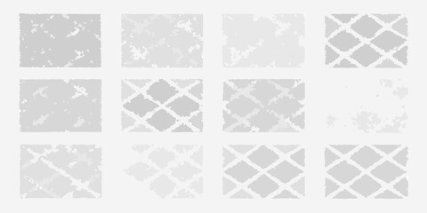 A collection of nine gray square patterns on a white background