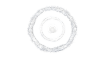 White Snow Dust Swirl Spiral Overlay with Soft Glow Isolated on Transparent Background PNG

