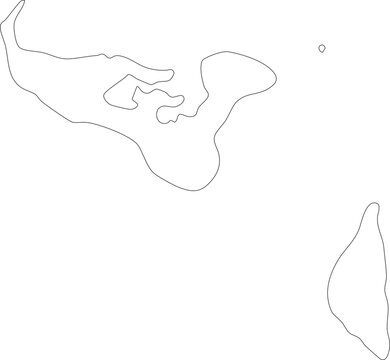 Tonga Map Stroke Outline Country Island in Oceania Design Vector