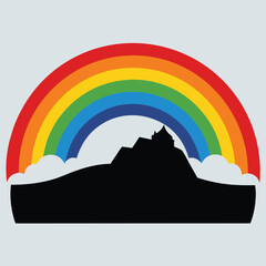 vector illustration of a rainbow