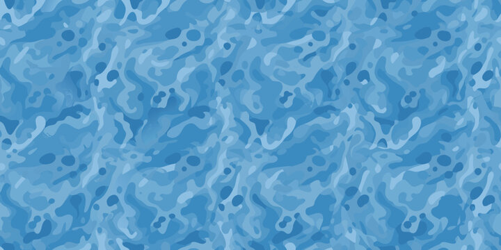 Abstract blue water texture with swirling patterns and varied shades