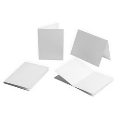 Set of greeting cards isolated on transparent background
