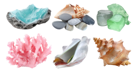 Realistic Collection of Colorful Marine Props for Creative Photography Projects