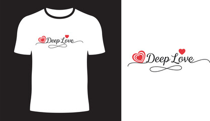 Deep Love Typography Minimalist Vector Design