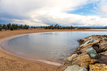 Saint-Aygulf Beach, Var, French Riviera, France