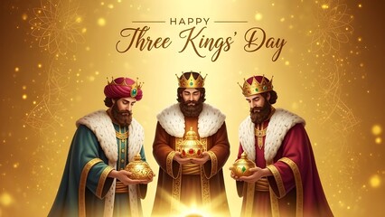 Three kings day 2024 celebrating the epiphany with three wise men