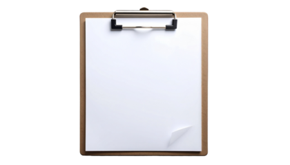Blank Clipboard with White Paper for Presentations