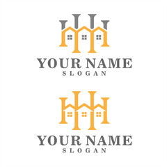 Letter HH or HHH is an elegant logo for real estate companies, also for renovation and construction companies