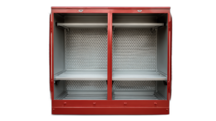 transparent football player locker empty isolated background metal texture