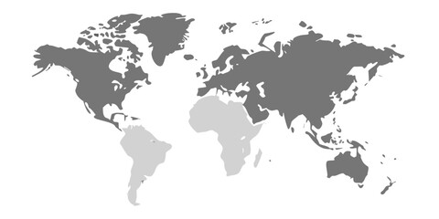 A grayscale world map highlighting north africa and the middle east region © MituRani