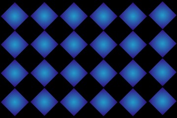 Blue glowing diamond pattern on black abstract background