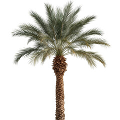 Palm Tree Standing Tall Under Bright Sunlight in a Tropical Setting With Clear Blue Sky in the Background