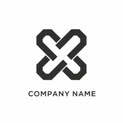 Fototapeta premium Abstract Interlocking Shape Logo Design for Modern Company Branding.