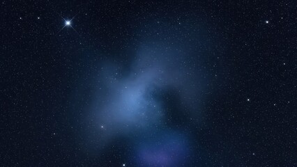 Naklejka premium Cosmic nebulae in the vastness of deep space illustration