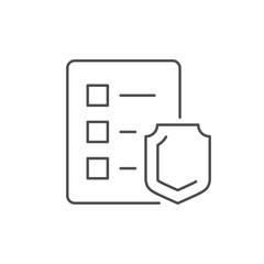 Legal security line outline icon