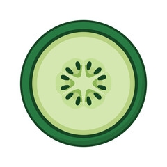 Fototapeta premium Cross section of kiwi fruit Vector