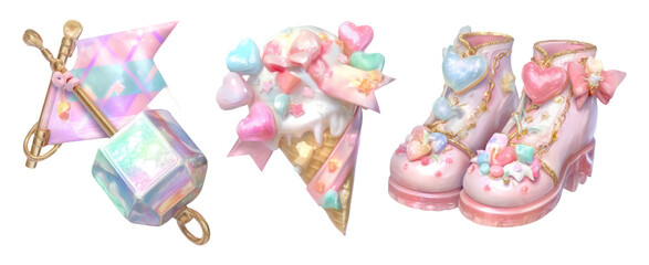 Obraz premium Festive Delight Parade Theme with Bright Colors and Playful Decorations