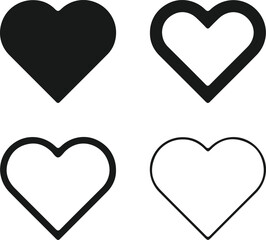 Set of shiny red and pink vector hearts for love and Valentine design collection