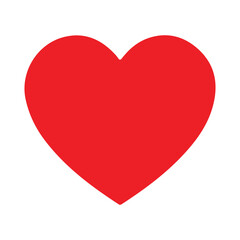 A simple red heart isolated on a white background symbolizing love and Valentine celebration